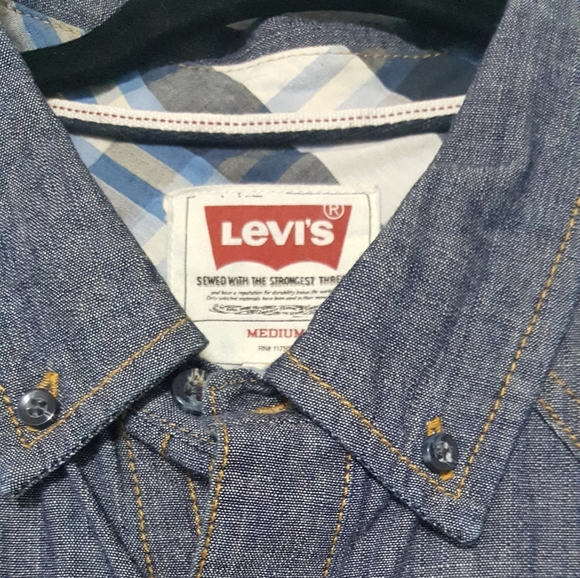 Levi's Denim Long Sleeve Shirt Men Size M - Picture 4 of 14